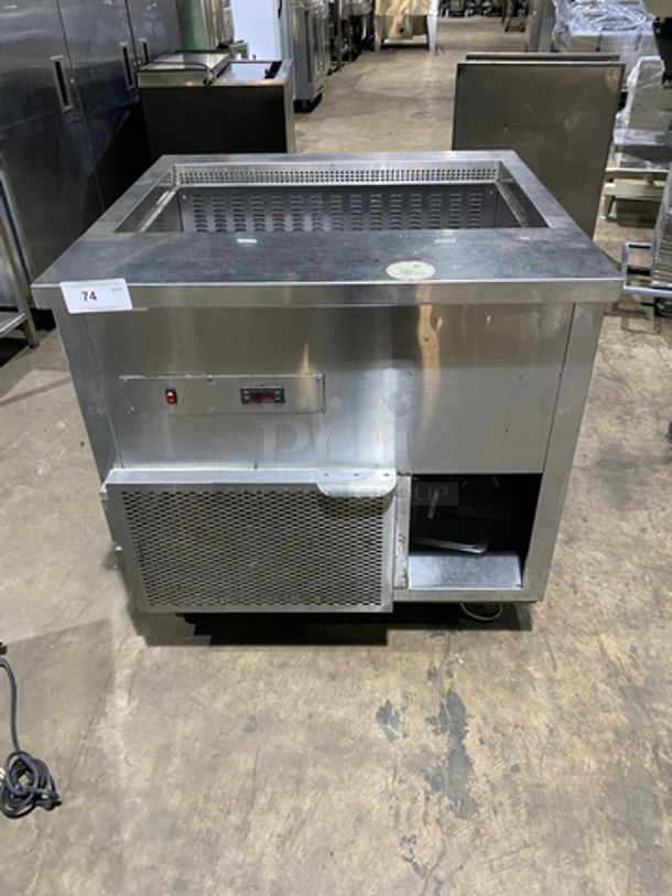 Commercial Refrigerated Sandwich Prep Table! All Stainless Steel! On Casters! - Image 1 of 9