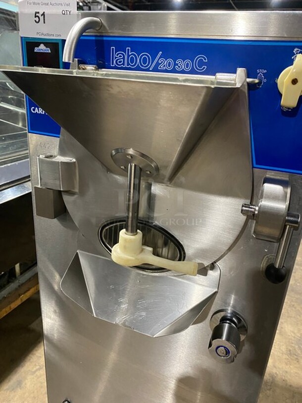 Carpigiani Commercial Floor Style Ice Cream Batch Freezer! All Stainless Steel! Model LABO2030C Serial 447289! On Casters! - Image 5 of 10