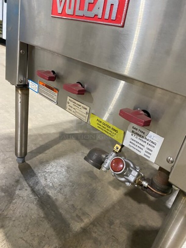 WOW! BRAND NEW! NEVER USED! Vulcan Commercial Natural Gas Powered 5 Ring Jet Burner Stock Pot! All Stainless Steel! On Legs! Model: SPR10005 SN: 481079555RS - Image 6 of 10