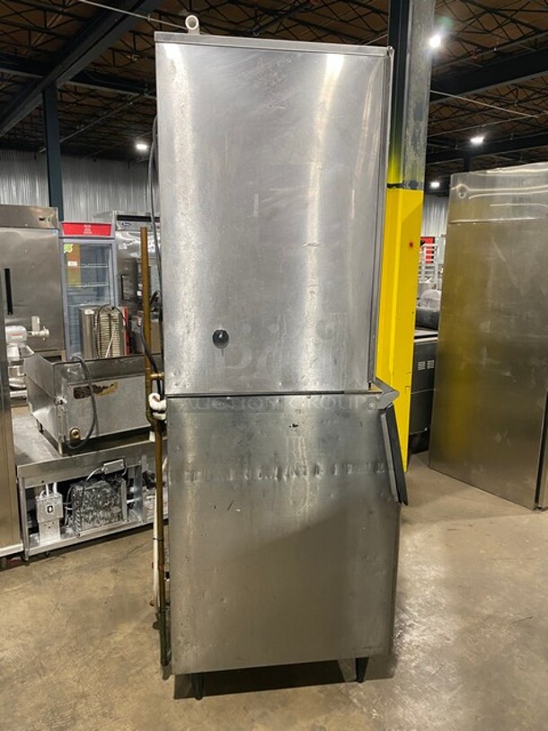 Hoshizaki Commercial Ice Making Machine! With Commercial Ice Bin Attached Underneath! All Stainless Steel! On Legs! 208-230V 1 Phase! Model: KM-1340MRH SN: E08307G! - Image 3 of 7