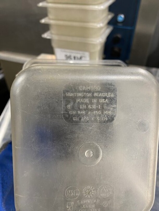 Cambro Clear Poly 1/6x6" Food Containers! 10x Your Bid! - Image 7 of 8