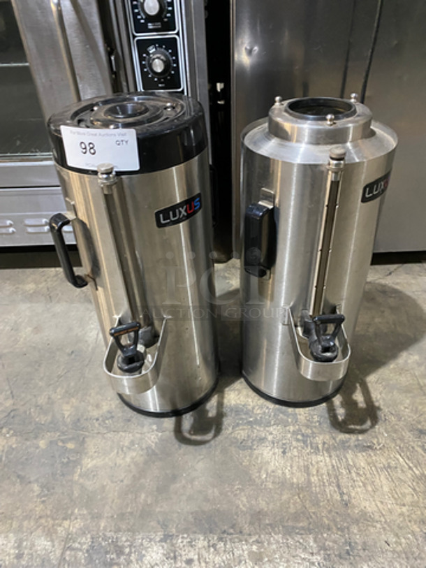 2 Luxus Commercial Countertop Drink Dispensers! Thermoproved For Hot And Cold Beverages! All Stainless Steel! 2x Your Bid! - Image 1 of 7