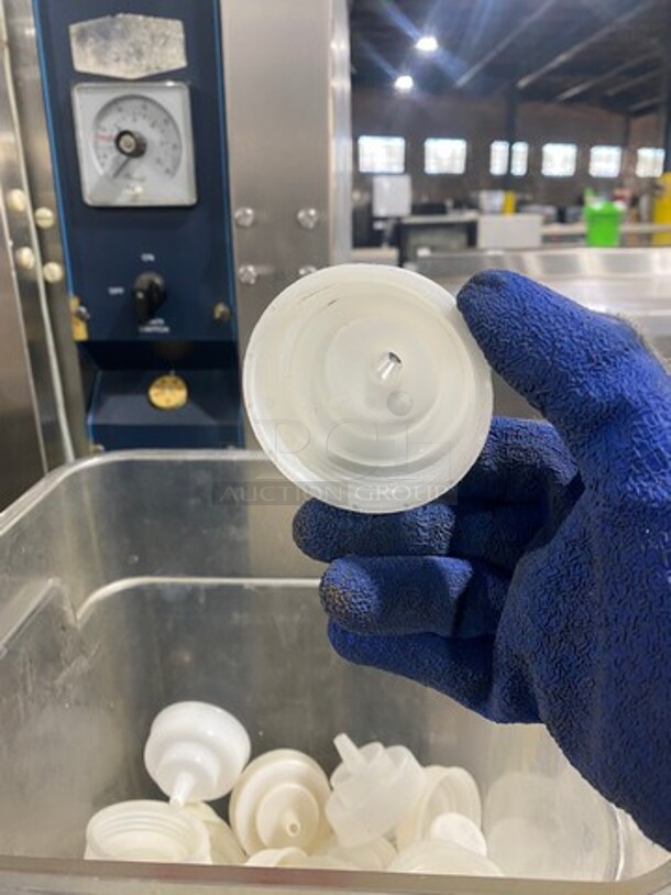 ALL ONE MONEY! White Poly Squeeze Bottle Lids! LIDS ONLY! - Image 4 of 5
