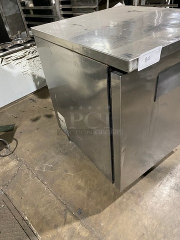True Commercial Single Door Refrigerated Lowboy/ Worktop Cooler! With Poly Coated Racks! All Stainless Steel! On Legs! Model: TUC27 SN: 3079867 115V 60HZ 1 Phase - Image 2 of 7