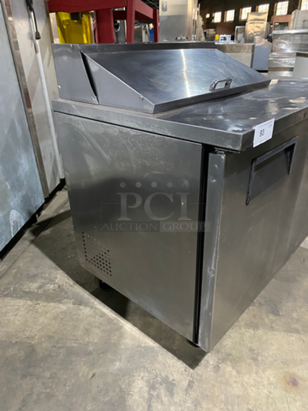 NICE! True Commercial Refrigerated Sandwich Prep Table! With 2 Door Underneath Storage Space! All Stainless Steel! On Casters! Model: TSSU4808 SN: 7493962 115V 60Hz 1 Phase - Image 2 of 9