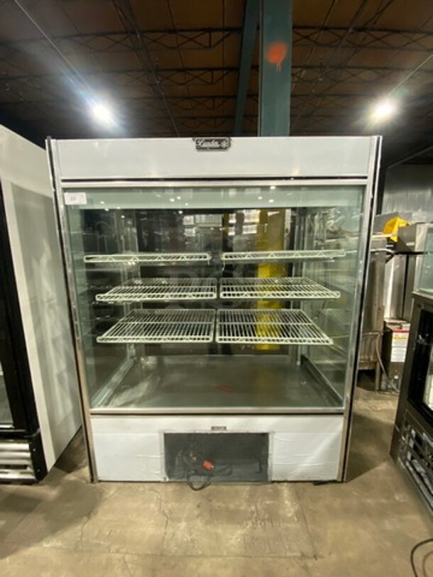 Leader Commercial Reach In Cooler Merchandiser! Glass All Around! With Rear Access Sliding Doors! Poly Coated Racks! Model: LS54SC SN: PT09S2914 115V 60HZ 1 Phase