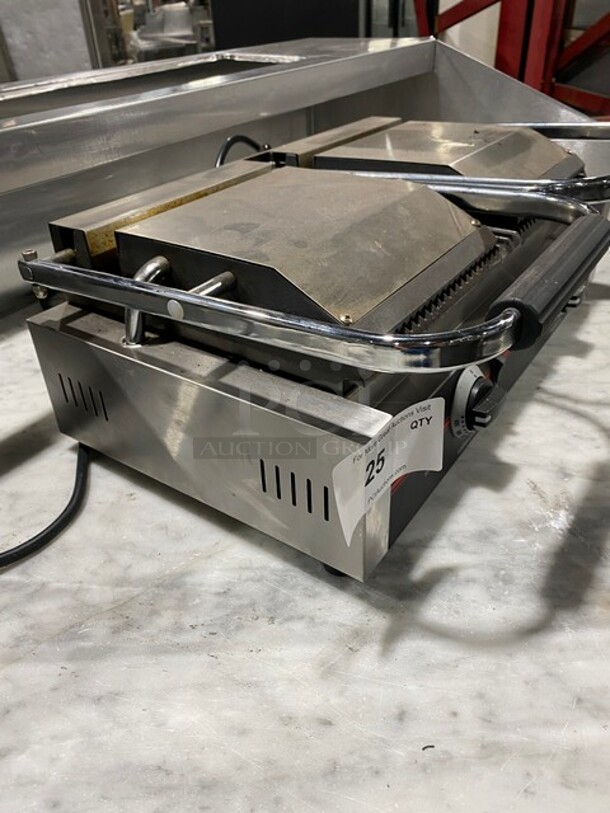 Cookline! Stainless Steel!  Dual Panini Press MN:PG2SA 120V! 60HZ! - Image 2 of 7