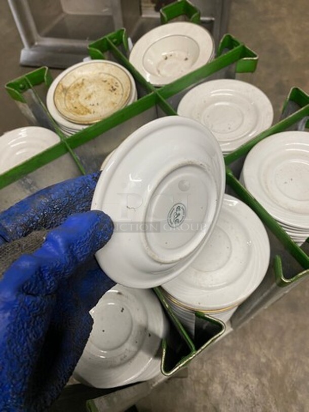 ALL ONE MONEY! DAD White Ceramic Plates! Includes Metro Dish Transport Cart! On Casters! - Image 6 of 8