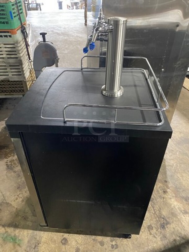 Komos Commercial Refrigerated 3 Tap Kegerator! With Single Door Storage Space Underneath! Model: KLKC 115V - Image 4 of 9