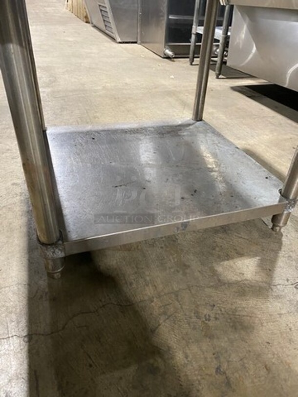 Solid Stainless Steel Equipment Stand! With Storage Space Underneath! On Legs! - Image 6 of 7