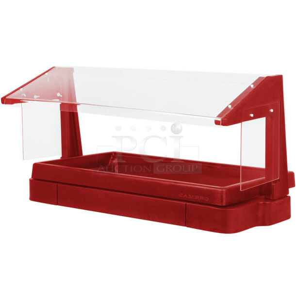 BRAND NEW SCRATCH AND DENT! Cambro 214BBR720RD  Buffet Bar w/ Standing Sneeze Guard. Stock Picture Used as Gallery.  - Image 1 of 6