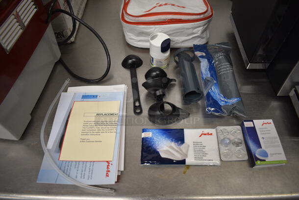 2019 Jura Z8 Type 729 Countertop Automatic Espresso Machine w/ Jura Cool Control Milk Container and Bag of Extra Pieces. Unit Was Used Approximately 20 Times Then Was Professionally Refurbished By Jura Within The Last Month. 120 Volts, 1 Phase. 13x18x15. Tested and Working! - Image 6 of 11