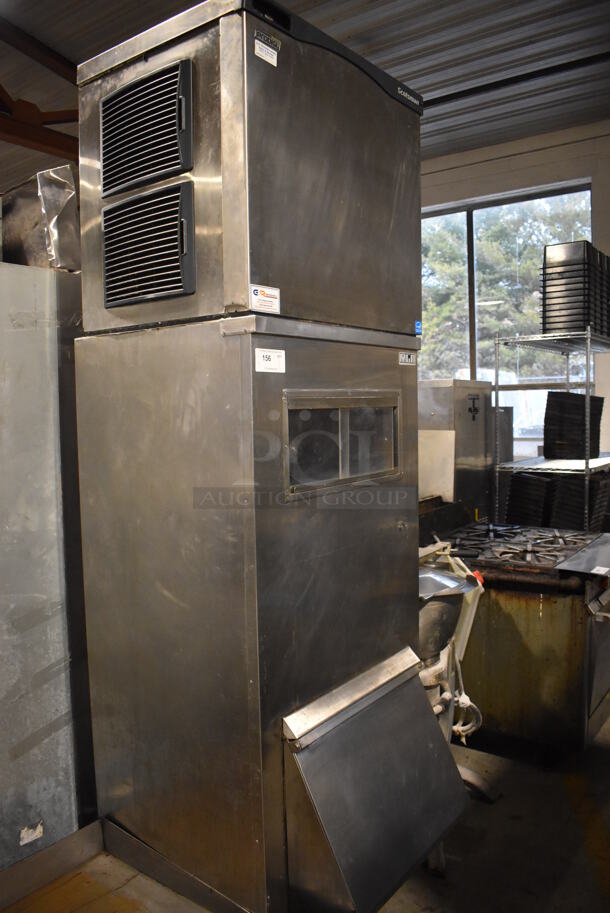 Scotsman C0830SA-32B Stainless Steel Commercial Ice Machine Head on Commercial Bin. 208/230 Volts, 1 Phase. 30x36x99 - Image 2 of 6