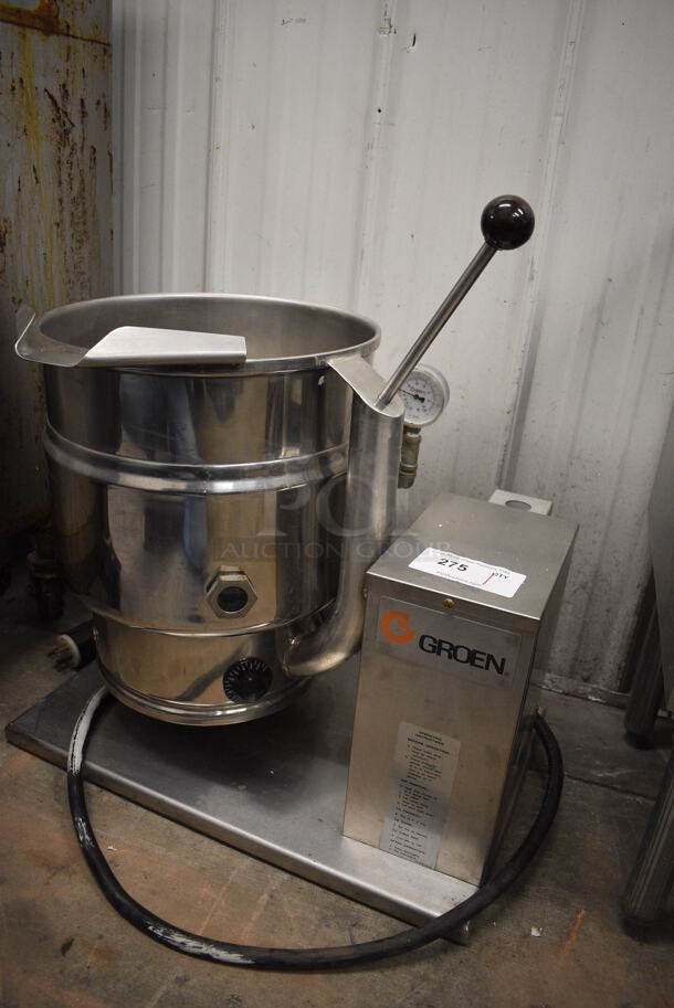 Groen Model TDB/7-20 Stainless Steel Commercial Countertop Electric Powered 20 Quart Tilting Steam Kettle. Includes Manual. 208/240 Volts, 3 Phase. 25x20x27 - Image 3 of 10