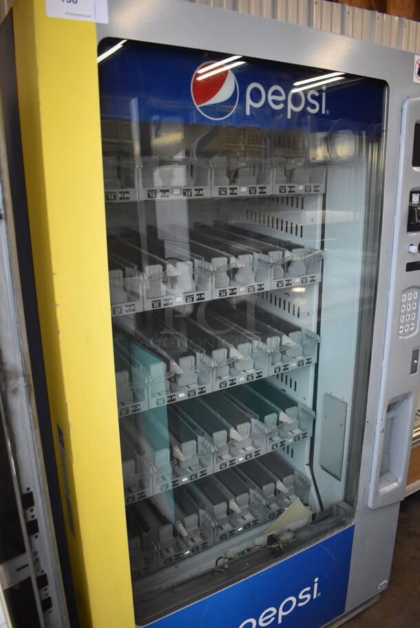 Metal Commercial Vending Machine w/ Bill Acceptor. 42x36x73. Tested and Working! - Image 2 of 5
