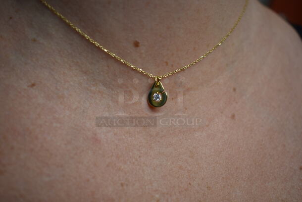 BRAND NEW! Ladies Yellow 18K Gold Dinh Van Mennottes Necklace w/ Diamond - Image 1 of 5