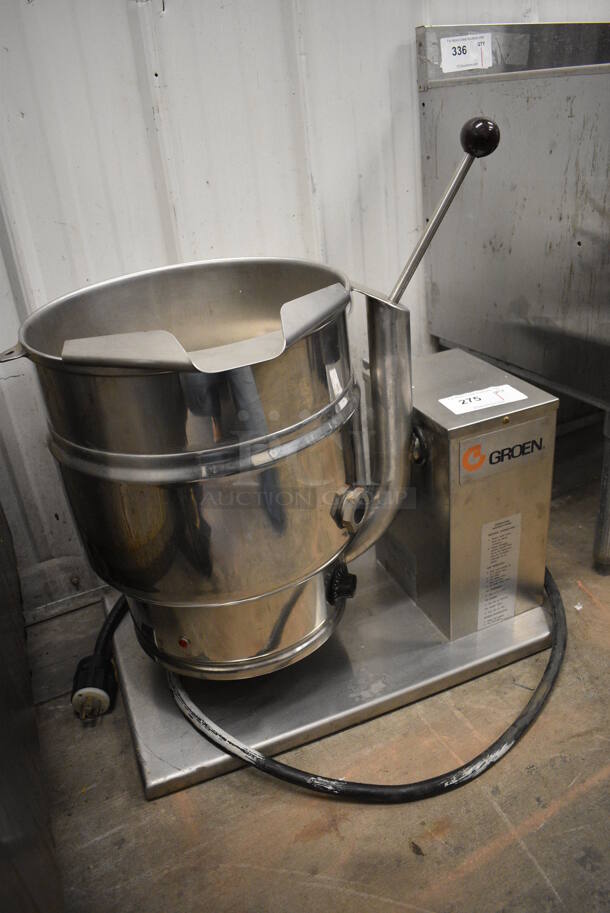 Groen Model TDB/7-20 Stainless Steel Commercial Countertop Electric Powered 20 Quart Tilting Steam Kettle. Includes Manual. 208/240 Volts, 3 Phase. 25x20x27 - Image 4 of 10