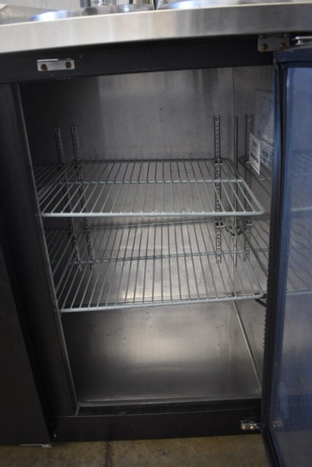 Omcan Model UBB-24-72F Metal Commercial 3 Door Back Bar Cooler w/ Poly Coated Racks. 72.5x24.5x36.5. Tested and Powers On But Does Not Get Cold - Image 4 of 8