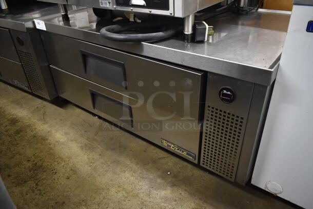 2014 True TRCB-52 Stainless Steel Commercial 2 Drawer Chef Base on Commercial Casters. Tested and Working!