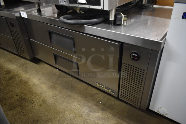 2014 True TRCB-52 Stainless Steel Commercial 2 Drawer Chef Base on Commercial Casters. Tested and Working! - Image 1 of 4