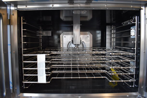 2 BRAND NEW SCRATCH AND DENT! LATE MODEL! Vulcan Model VC5GD-11D1Z Stainless Steel Commercial Natural Gas Powered Full Size Convection Oven w/ View Through Doors, Metal Oven Racks and Thermostatic Controls on Commercial Casters. 40x31x70. 2 Times Your Bid! Tested and Working! - Image 5 of 9
