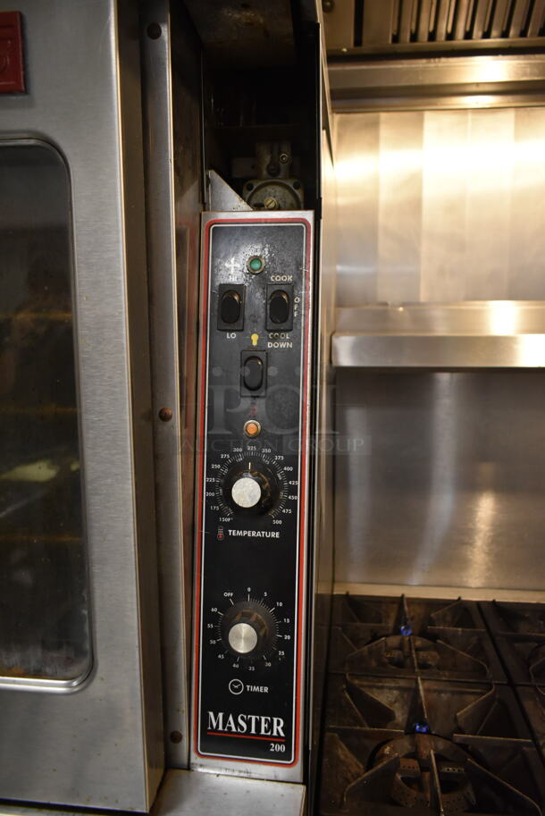2 Garland Master 200 Stainless Steel Commercial Full Size Convection Ovens w/ View Through Doors, Metal Oven Racks and Thermostatic Controls. 2 Times Your Bid! BUYER MUST REMOVE. Tested and Working! (kitchen) - Image 5 of 9
