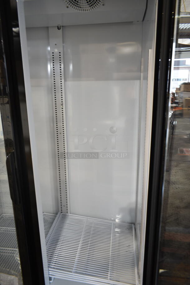 BRAND NEW SCRATCH AND DENT! 2023 KoolMore MDR-2GD-35C Metal Commercial 2 Door Reach In Cooler Merchandiser w/ Poly Coated Racks on Commercial Casters. 115 Volts, 1 Phase. Tested and Powers On But Does Not Get Cold - Image 6 of 10