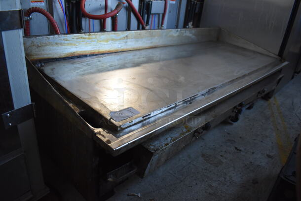 Keating Miraclean 72.BFLD Stainless Steel Commercial Countertop Natural Gas Powered Flat Top Griddle. 72x32x17 - Image 2 of 6