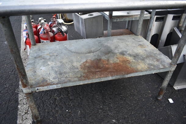Stainless Steel Commercial Table w/ Back Splash and Under Shelf. - Image 3 of 4