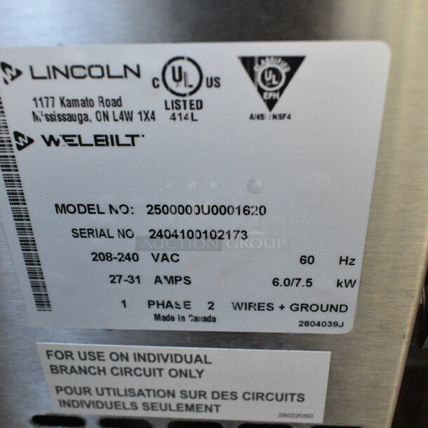 2 LIKE NEW! 2024 Lincoln Impinger 2500000U0001620 Stainless Steel Commercial 2500 Series Countertop Impinger (DCTI) Electric Conveyor Oven with Digital Controls and Extended 50" Belt - 208-240 Volts, 1 Phase. 2 Times Your Bid!  - Image 11 of 12