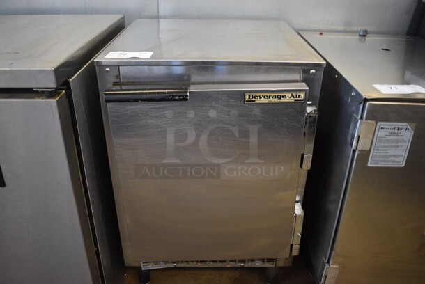 Beverage Air Model UCR20 Stainless Steel Commercial Single Door Undercounter Cooler. 115 Volts, 1 Phase. 20x23x31. Tested and Working!
