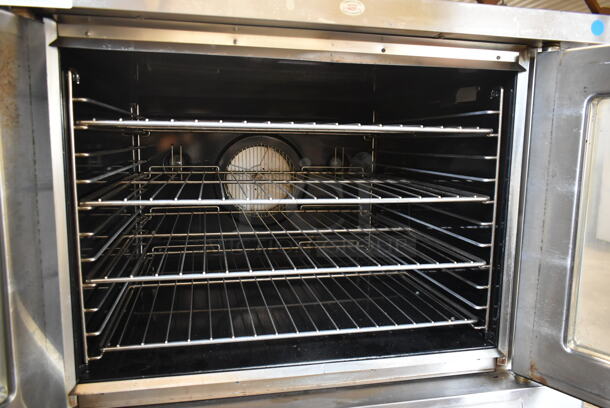2 Blodgett Zephaire-200-G Stainless Steel Commercial Natural Gas Powered Full Size Convection Ovens w/ View Through Doors, Metal Oven Racks and Thermostatic Controls on Commercial Casters. 60,000 BTU. 2 Times Your Bid! - Image 7 of 9