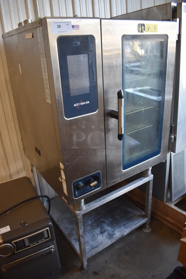 2015 Alto Shaam CTP10-10E Stainless Steel Commercial Electric Powered Combitherm Convection Oven on Metal Equipment Stand. 208-240 Volts, 3 Phase. - Image 2 of 6