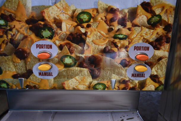 BRAND NEW SCRATCH AND DENT! 2023 Carnival King 382CD450 Stainless Steel Commercial Countertop Dual Peristaltic Chili and Cheese Sauce Dispenser. 120 Volts, 1 Phase. Tested and Working! - Image 4 of 8