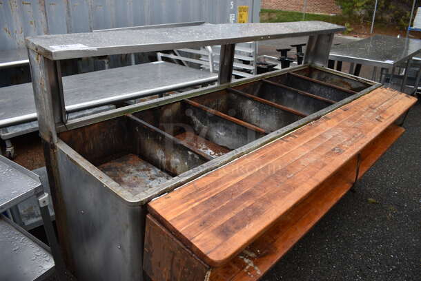 Stainless Steel Commercial 5 Well Steam Table w/ Over Shelf and Under Shelf. 87x25x48 - Image 2 of 8