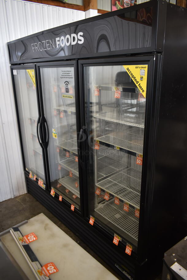 2016 True GDM-72F-HC-TSL01 ENERGY STAR Metal Commercial 3 Door Reach In Freezer Merchandiser w/ Poly Coated Racks. 115/208-230 Volts, 1 Phase. - Image 1 of 7