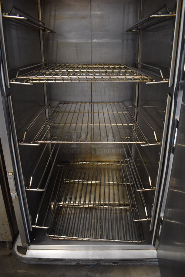 Wittco Stainless Steel Commercial 2 Half Size Door Reach In Warming Cabinet on Commercial Casters. 25x30x66. Tested and Working! - Image 6 of 6