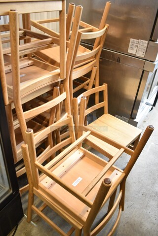 12 Wooden Dining Height Chair. 12 Times Your Bid! 