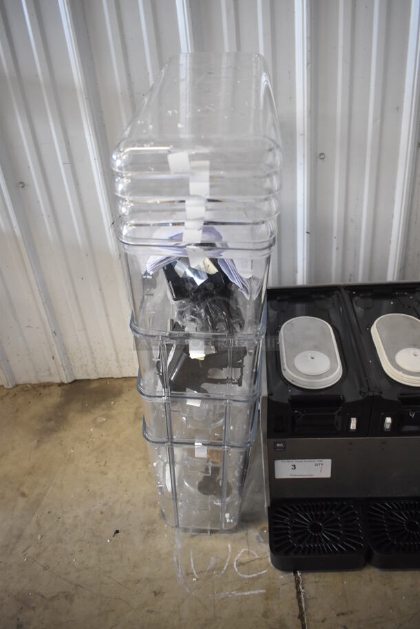 BRAND NEW SCRATCH AND DENT! Vollrath VBBE4-37-S Stainless Steel Commercial Countertop Quadruple 5.28 Gallon Bowl Refrigerated Beverage Dispenser with Stirring Paddle Circulation. 115 Volts, 1 Phase. Hoppers Are Stuck Together. Tested and Powers On - Image 2 of 10