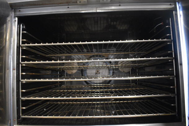 2 Blodgett Zephaire Stainless Steel Commercial Natural Gas Powered Full Size Convection Oven w/ Solid Doors, Metal Oven Racks and Thermostatic Controls on Commercial Casters. 38x37x73. 2 Times Your Bid! - Image 4 of 8