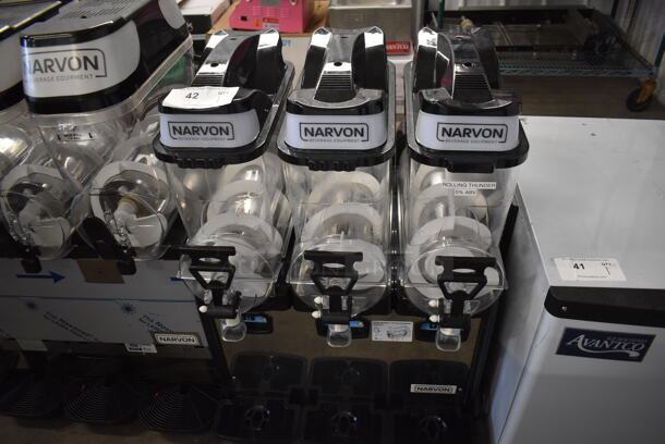 Narvon OASIS 3-10 Metal Commercial Countertop 3 Hopper Slushie Machine. 120 Volts, 1 Phase. 23x21x33. Tested and Does Not Power On - Image 3 of 7