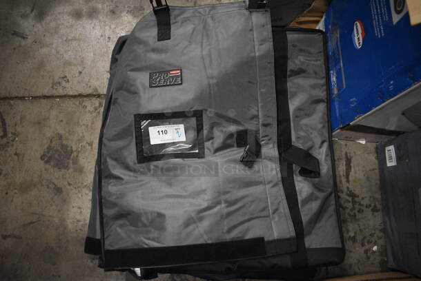 2 BRAND NEW! Rubbermaid 529F1400 Gray Insulated Front Load Food Carrying Catering Bags. 18x25x28. 2 Times Your Bid! - Image 1 of 3