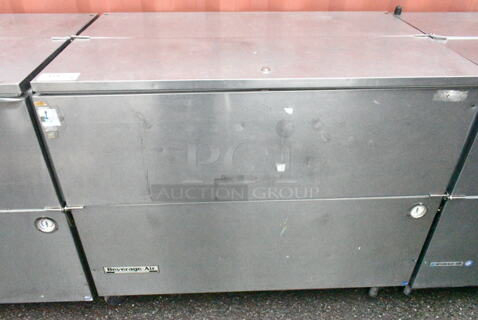 Beverage Air SM49N Stainless Steel Commercial Milk Cooler on Commercial Casters. 115 Volts, 1 Phase. 