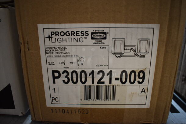BRAND NEW SCRATCH AND DENT! Progress Lighting P300121-009 Brushed Nickel Light Fixture