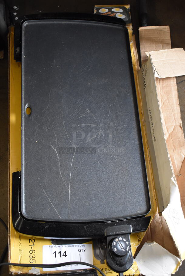 IN ORIGINAL BOX! Presto Metal Countertop Electric Griddle. 120 Volts, 1 Phase. 23x11x2.5 - Image 4 of 6