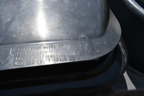 3 Poly Outdoor Trash Cans. 24x28x44, 27x31x43, 26x31x32. 3 Times Your Bid! - Image 6 of 11