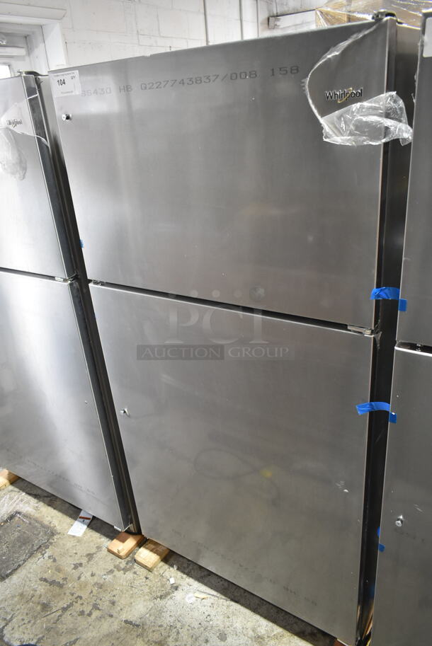 BRAND NEW SCRATCH AND DENT! 2023 Whirlpool WRT311FZDM02 Stainless Steel Cooler Freezer Combo. 115 Volts, 1 Phase. Tested and Working! - Image 2 of 7