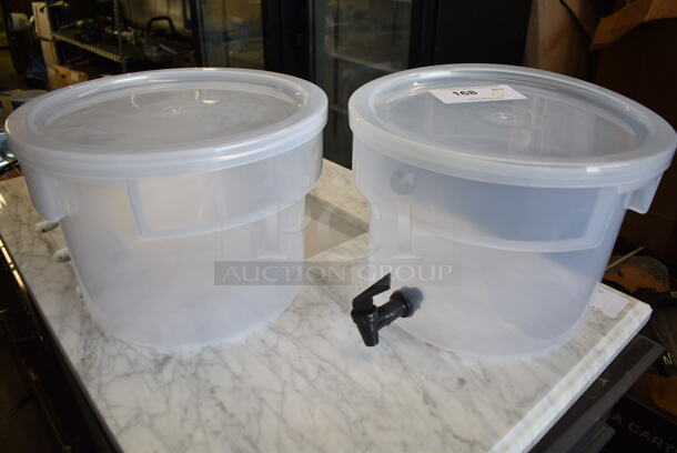 2 Carlisle 3 Gallon Clear Poly Beverage Dispensers. 2 Times Your Bid! - Image 3 of 7
