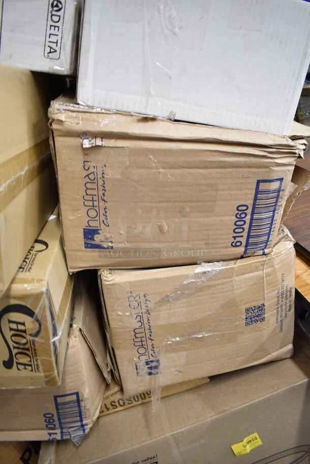 PALLET LOT of 25 BRAND NEW Boxes Including 500CFT Lavex White C-Fold Standard Weight Towel - 2400/Case, 347SLWG12A Visions 12 oz. Heavy Weight Clear Plastic Stemless Angled Wine Glass - 64/Case, Tuxton GAS-008 TuxTrendz Artisan Sagebrush 11 5/8" China Plate - 12/Case, 50016W Choice 16 oz. White Poly Paper Hot Cup - 1000/Case, 129MCR16B Choice 16 oz. Black 6 1/4" Round Microwavable Heavy Weight Container with Lid - 150/Case, 500LFLAT42 Choice Clear Plastic Flat Lid with Straw Slot 42 oz. - 500/Case, 127RD168 Choice Deli Container, Delta Faucet 27C4842 Deck Mount Lavatory Faucet with 1.5 GPM Aerator, Hooded Blade Handles, and CER-TECK Cartridges, 4790005T Stolzle Assorted Specialty 5.75 oz. Nick and Nora Glass - 6/Pack, 127RD16BULK Choice 16 oz. Customizable Microwavable Translucent Round Deli Container - 500/Case, 461002 Tork Dispenser, 128HD8COMBO ChoiceHD 8 oz. Microwavable Translucent Plastic Deli Container and Lid Combo Pack - 240/Case, 128HD8BULK ChoiceHD 8 oz. Microwavable Translucent Plastic Deli Container - 480/Case. 25 Times Your Bid!  - Image 10 of 12