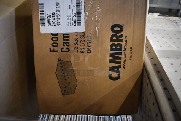 ALL ONE MONEY! Lot of 6 BRAND NEW IN BOX! Cambro Clear Poly 1/2 Size Drop In Bins. 1/2x4 - Image 5 of 5